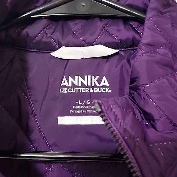 Cutter & Buck Women's Weathertec Hybrid Quilted Propel 2-in-1 Mock Jacket Vest - Picture 7 of 13